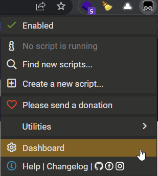 Open Dashboard